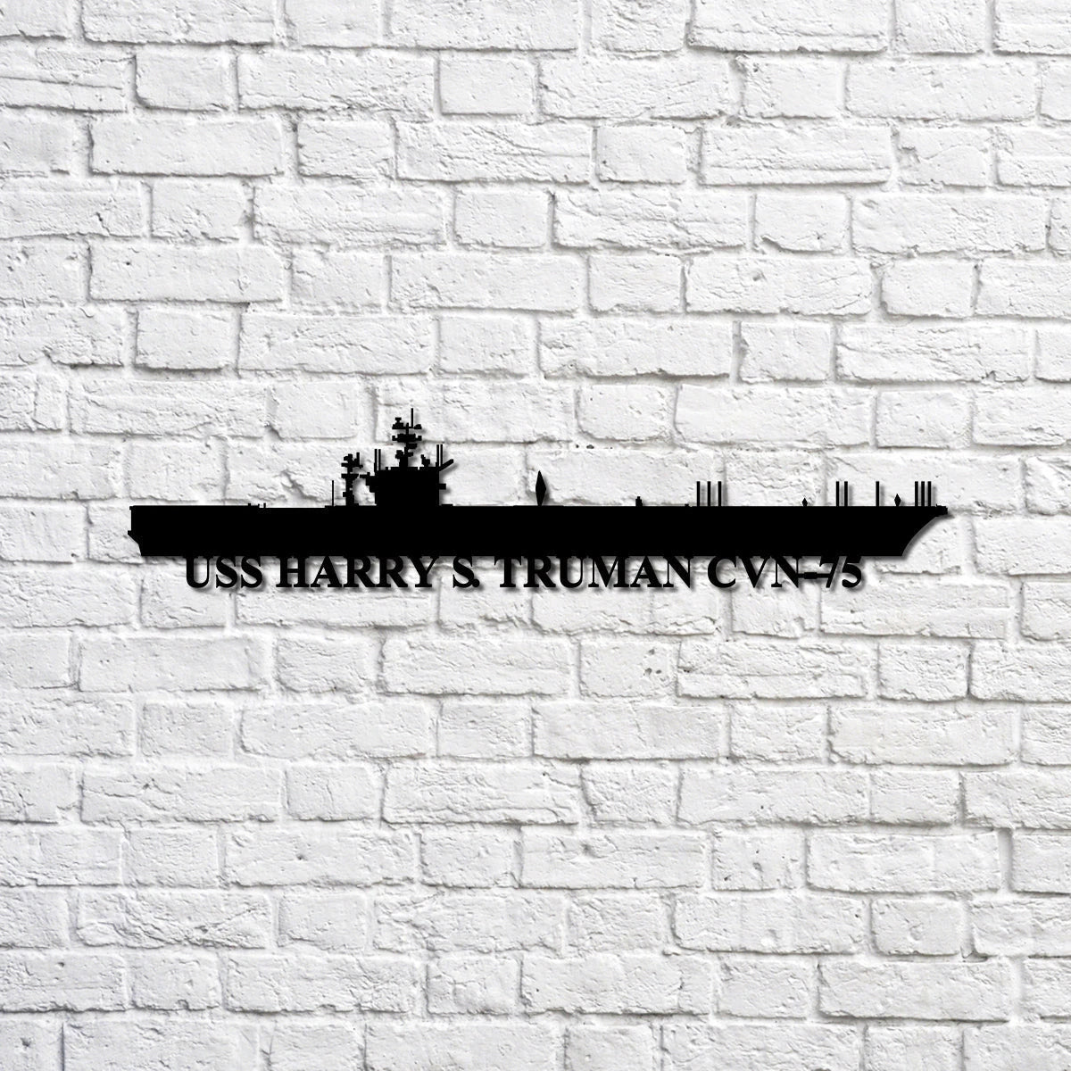 Uss Harry S Truman Cvn75 Navy Ship Metal Sign, Memory Wall Metal Sign Gift For Navy Veteran, Navy Ships Silhouette Metal Sign Laser Cut Metal Signs Custom Gift Ideas