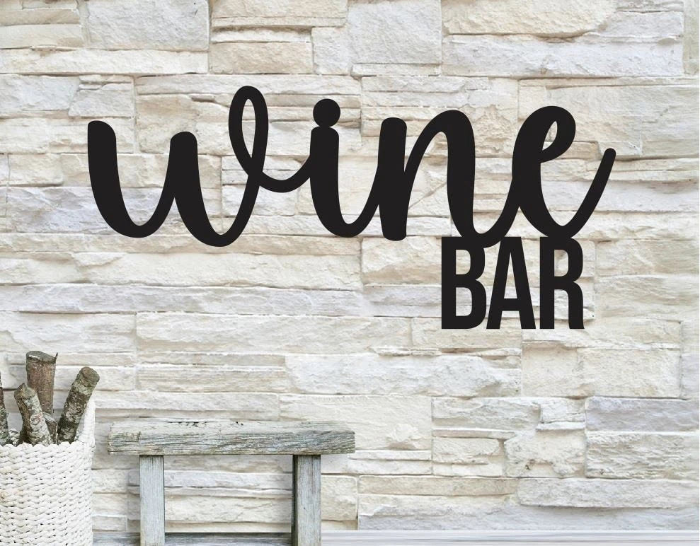 Wine Bar Wine Wall Decor Metal Wall Decor Wine Bar Words Bar Wall Art