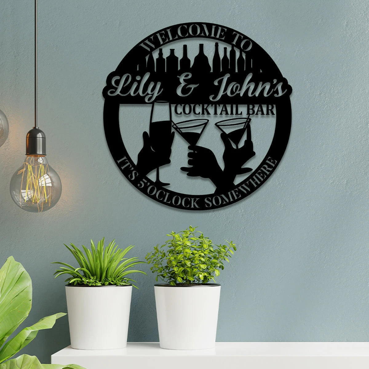 Cocktail Metal Bar Sign, Custom, Tap, Lounge, Caf, Home Wall Decor, Anniversary Art Gift For Him her, Metal Laser Cut Metal Signs Custom Gift Ideas