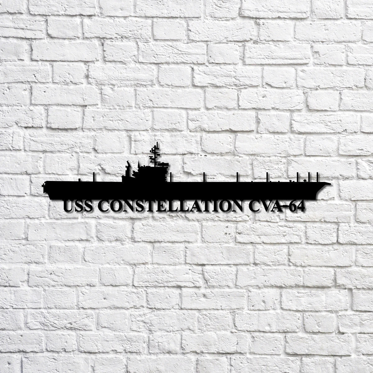 Uss Constellation Cva64 Navy Ship Metal Sign, Memory Wall Metal Sign Gift For Navy Veteran, Navy Ships Silhouette Metal Sign Laser Cut Metal Signs Custom Gift Ideas