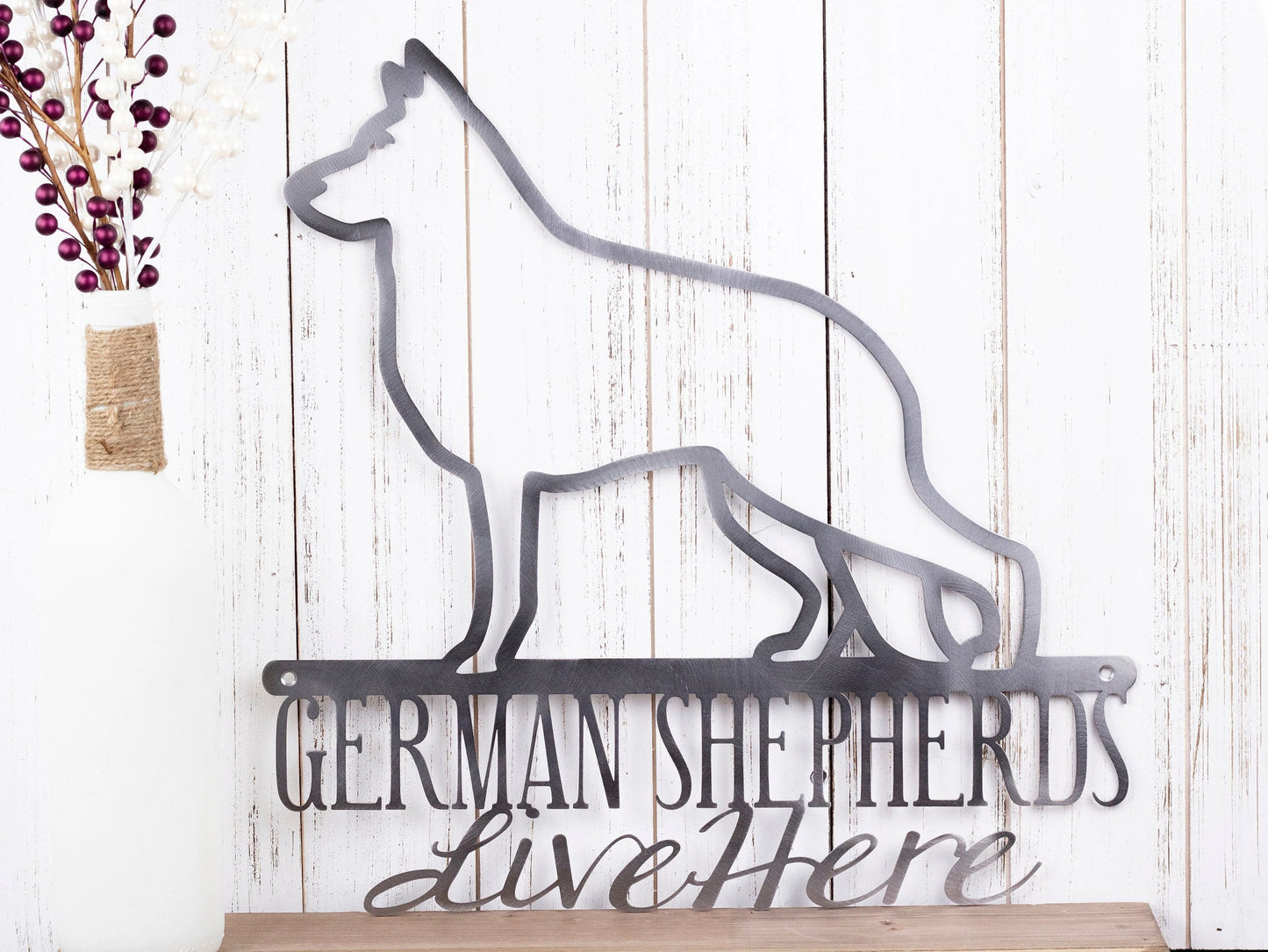 German Shepherd German Shepherd Sign Metal Sign Dog Sign Outdoor Sign Wall Hanging Gift Sign