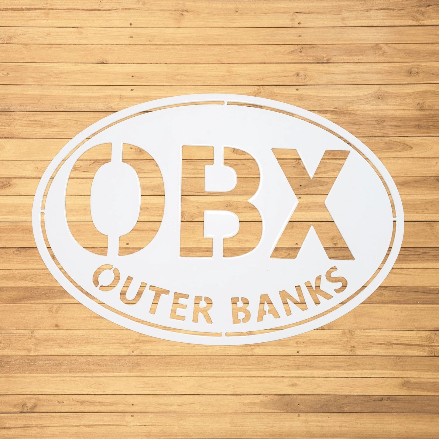 Outer Banks Oval Metal Wall Sign North Carolina Obx Vacation Home Wall Hanging Beach House Gift