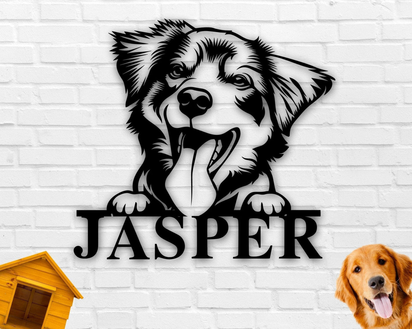 Australian Shepherd Dog Sign Australian Shepherd Metal Sign Australian Shepherd Sign Pet Name Sign Dog Lover Sign Gift For Pet Owner
