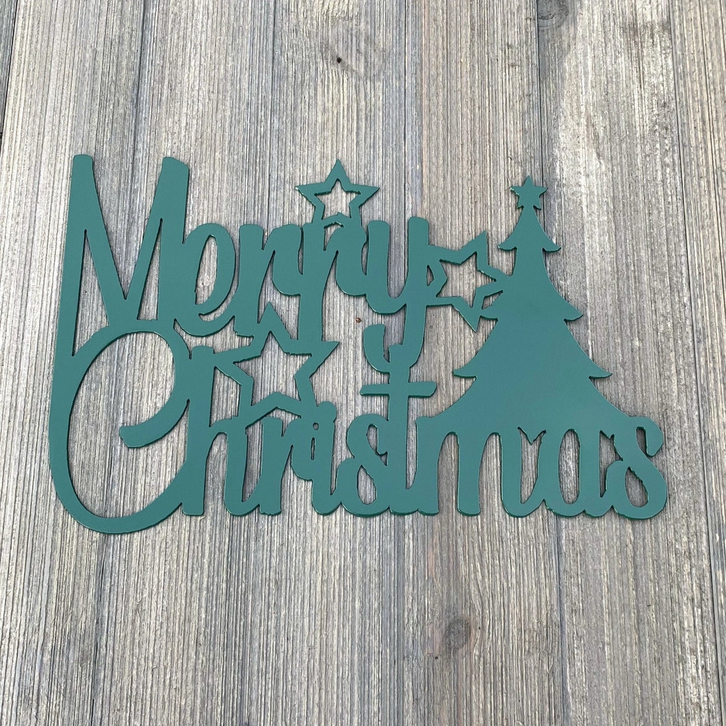 Merry Christmas Metal Sign Cutout Cut Metal Sign Wall Metal Art