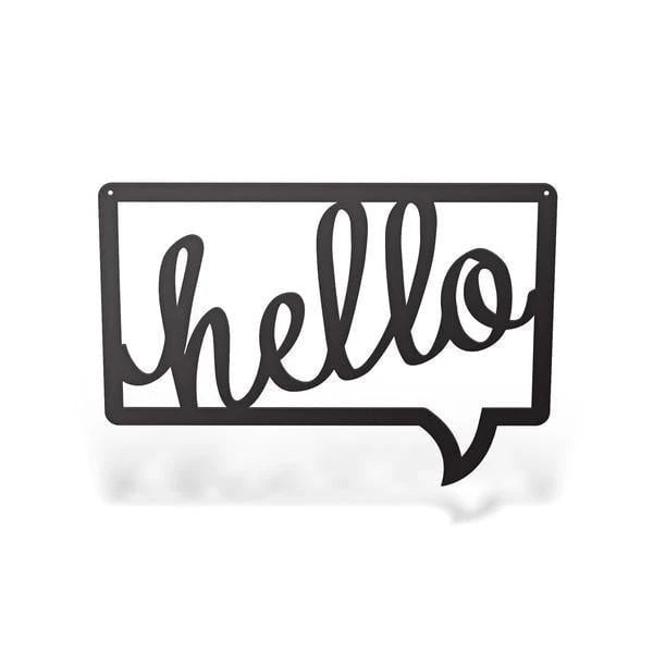 Hello Bubble Sign Cut Metal Sign Metal House Sign