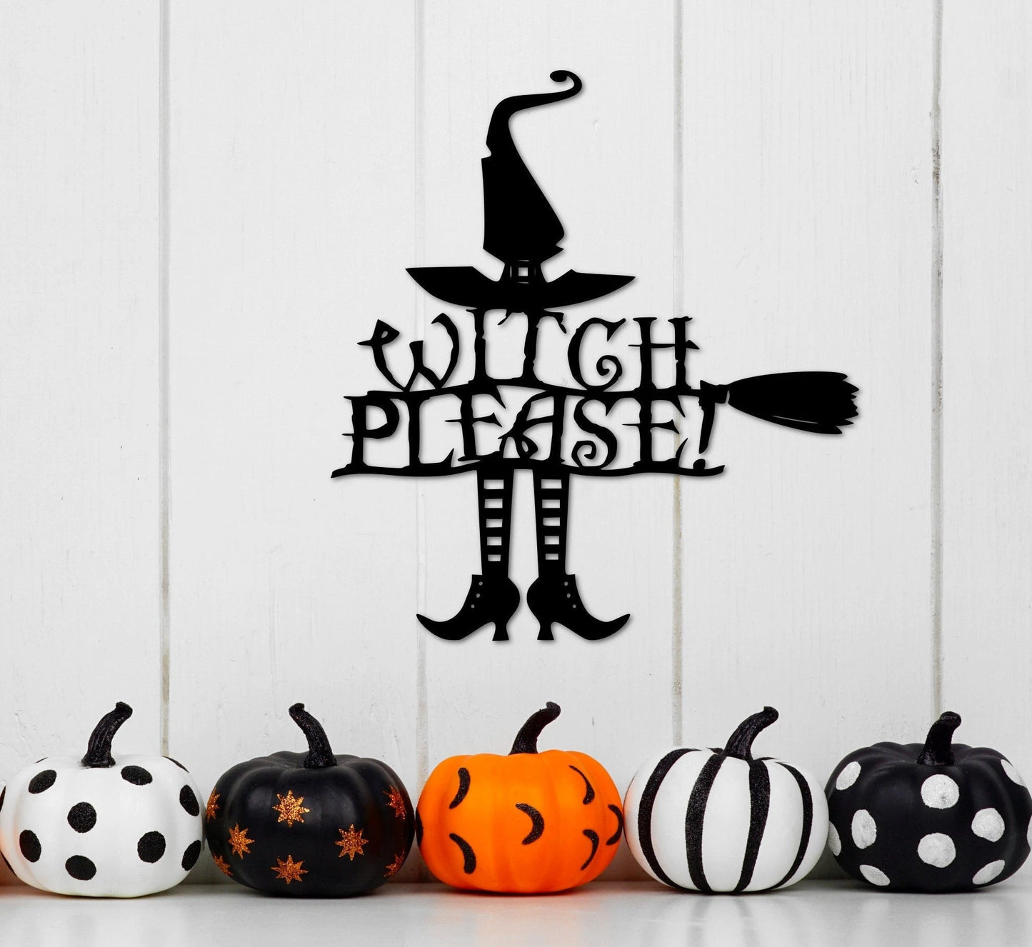 Witch Please Sign Metal Wall Decor Witch Front Door Hanger Metal Halloween Sign Witch Decor Halloween Decor