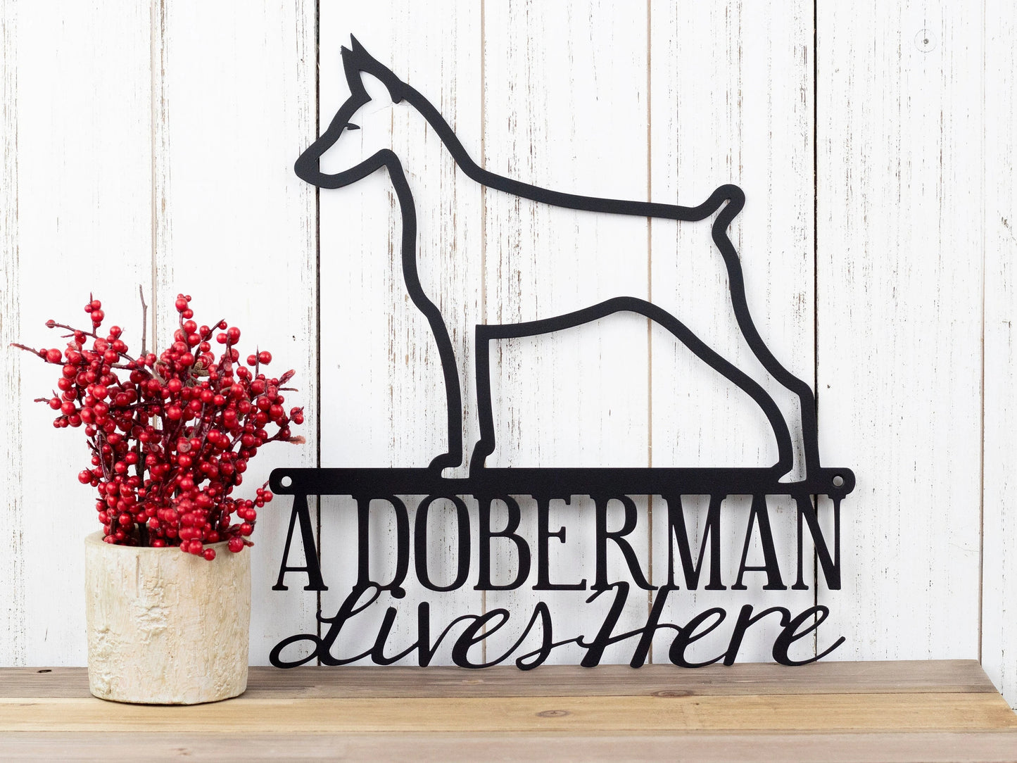Doberman Doberman Pinscher Metal Sign Dog Sign Outdoor Sign Doberman Sign Metal Wall Decor