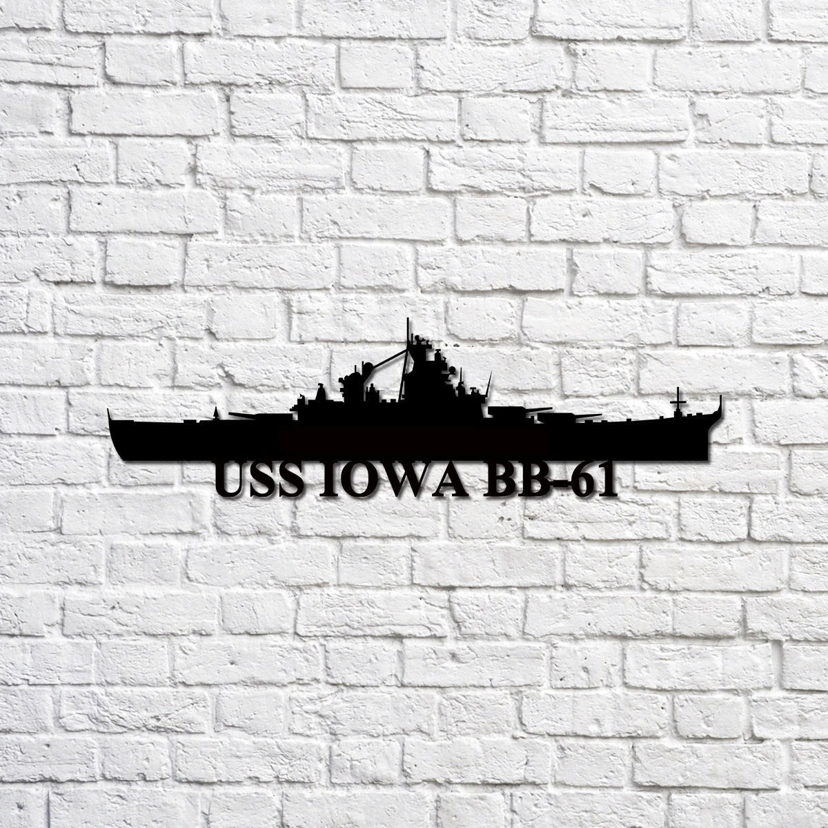 USS Iowa BB61 battleship Navy Ship Metal Sign, Memory Wall Metal Sign Gift for Navy Veteran Laser Cut Metal Signs Custom Gift Ideas