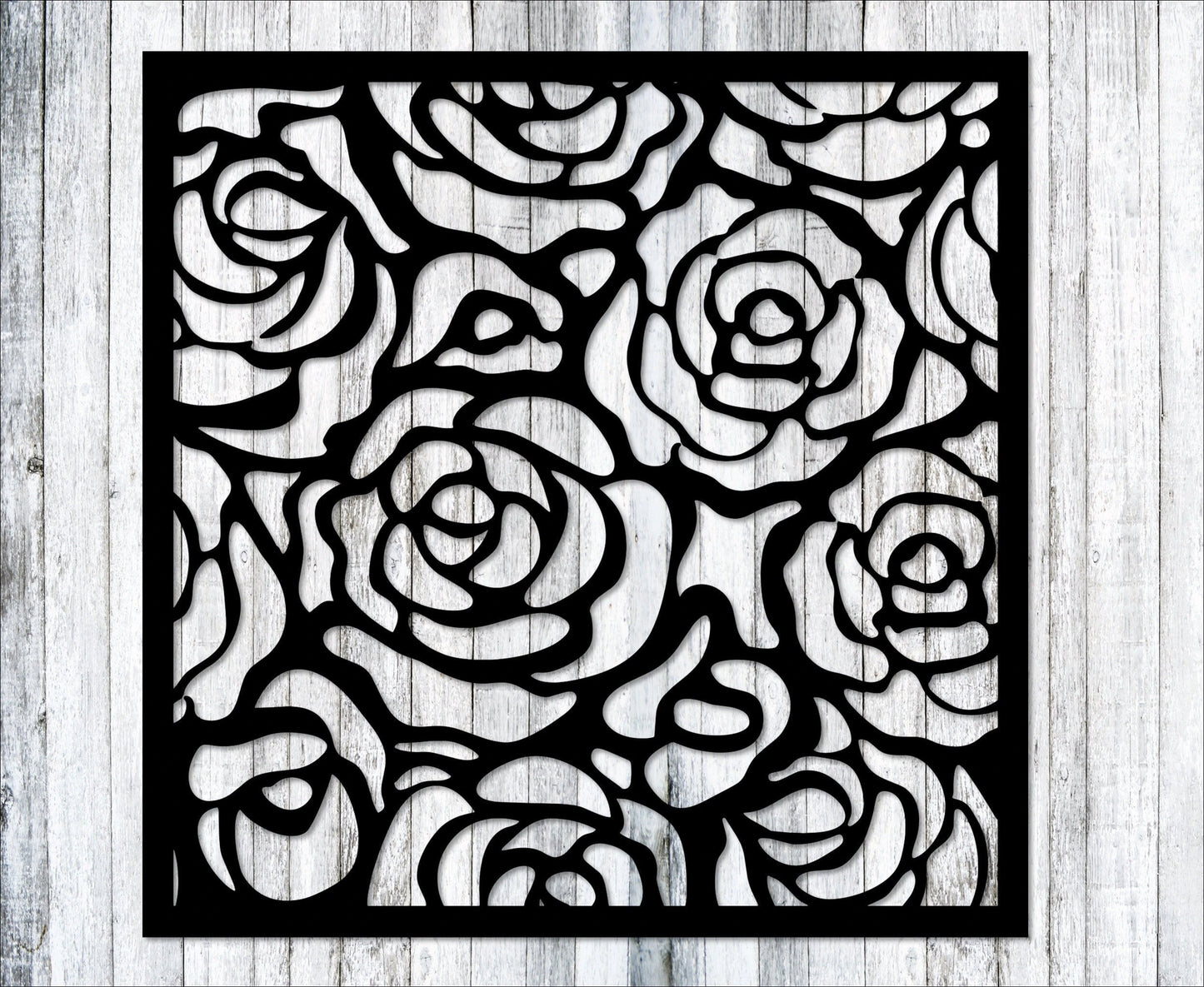 Metal Rose Decorative Panel Fence Privacy Screen Steel Panel Beautiful Unique Minimalist Outdoor Or Indoor Dp41