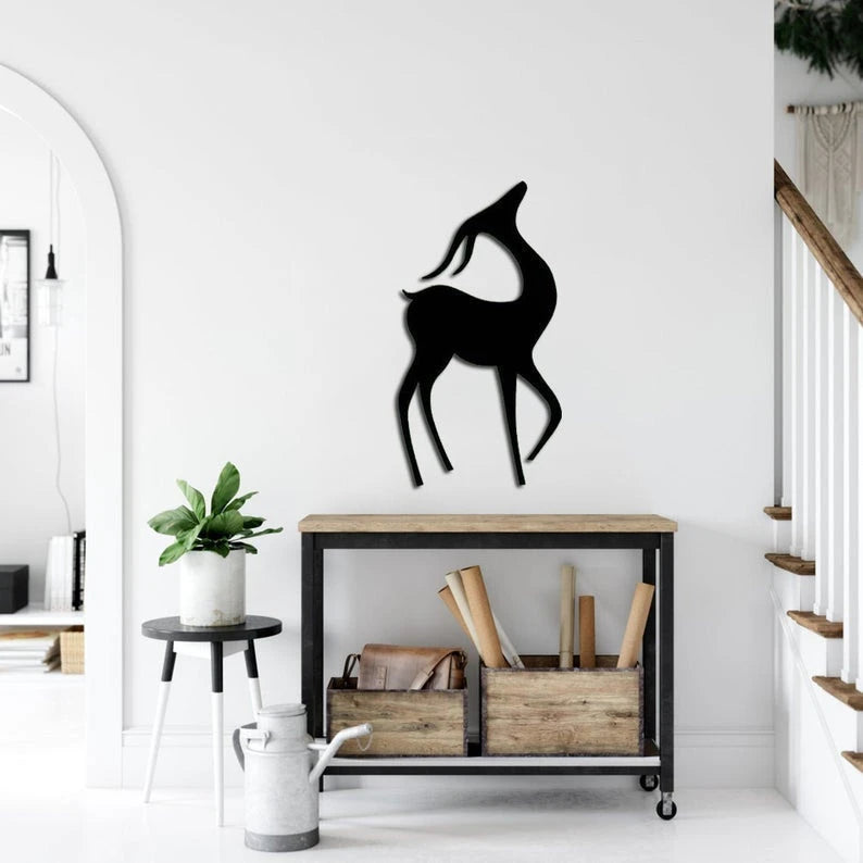Gazelle Animals Hunting Decor Wall Art Cut Metal Sign Laser Cut Metal Signs Custom Gift Ideas