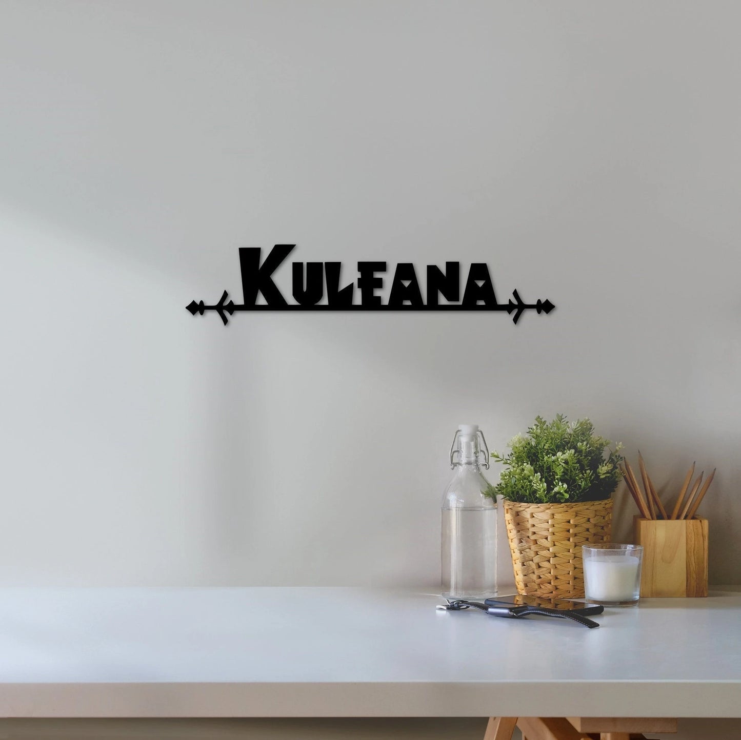 Kuleana Hawaiian Sign Responsibility Hawaii Decor Inspiration Wall Decor Steel Word Art Hawaiian Style Art Tribal