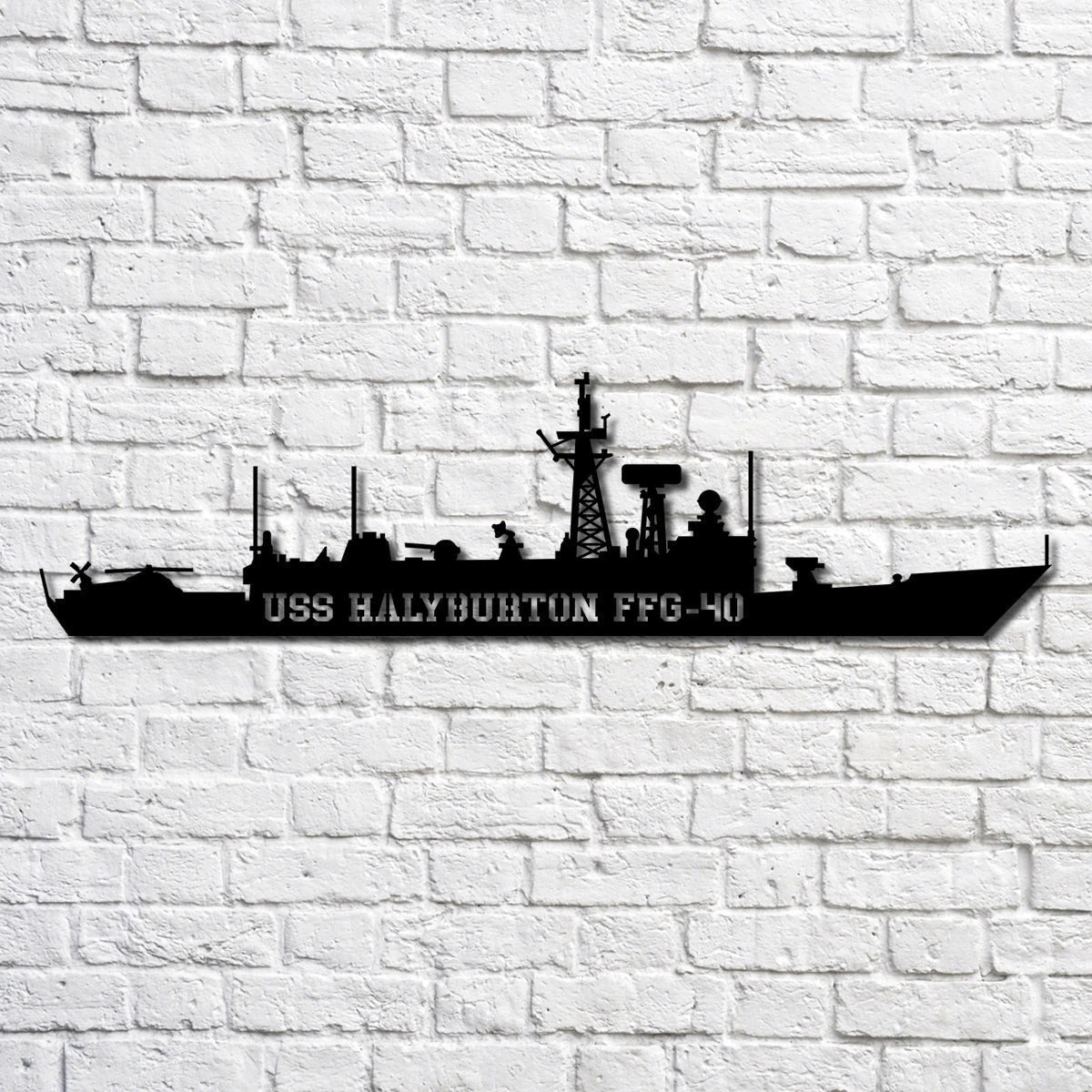 Uss Halyburton Ffg40 Navy Ship Metal Art, Custom Us Navy Ship Cut Metal Sign, Gift For Navy Veteran, Navy Ships Silhouette Metal Art, Navy Home Decor Laser Cut Metal Signs Custom Gift Ideas
