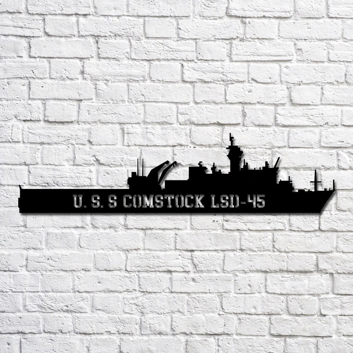 U.s.s Comstock Lsd45 Navy Ship Metal Art, Custom Us Navy Ship Cut Metal Sign, Gift For Navy Veteran, Navy Ships Silhouette Metal Art, Navy Home Decor Laser Cut Metal Signs Custom Gift Ideas