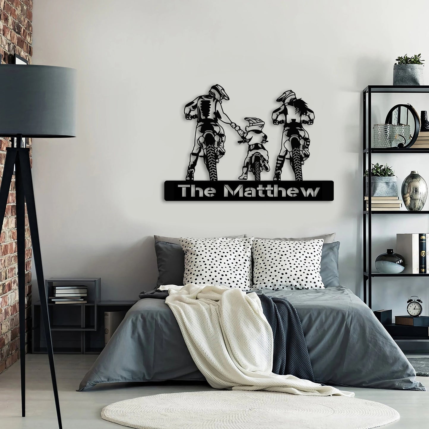 Family Motocross Sign Motorcycle Bike Gift Custom Motorcycle Metal Sign Riding Partners Metal Garage Sign Gift For Biker Sign