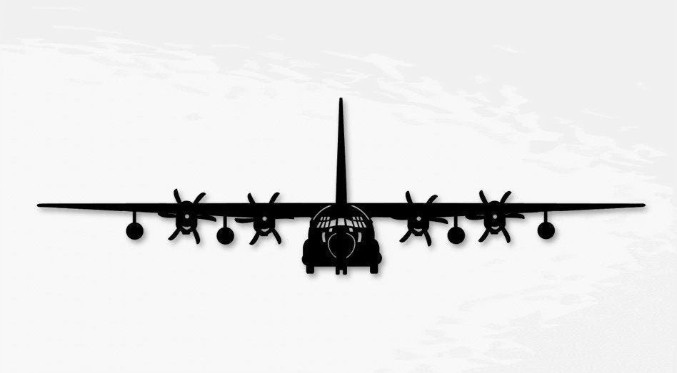 Kc130j Hercules 6blade Prop Aircraft Metal Sign Cut Metal Sign Wall Decor
