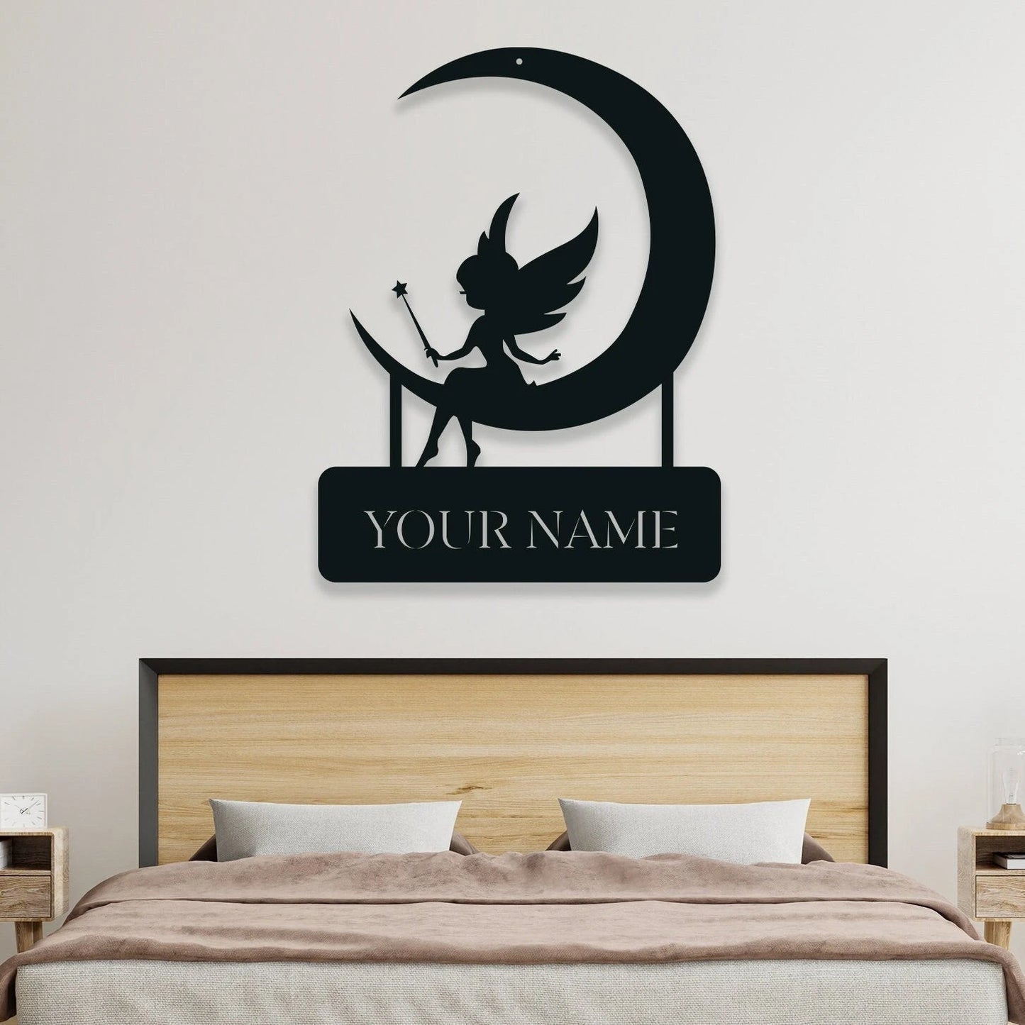 Fairy Metal Art Fairy Room Decor Fairy Sign Fairy Girls Room Decor Fairy And Moon Fairy Wall Art