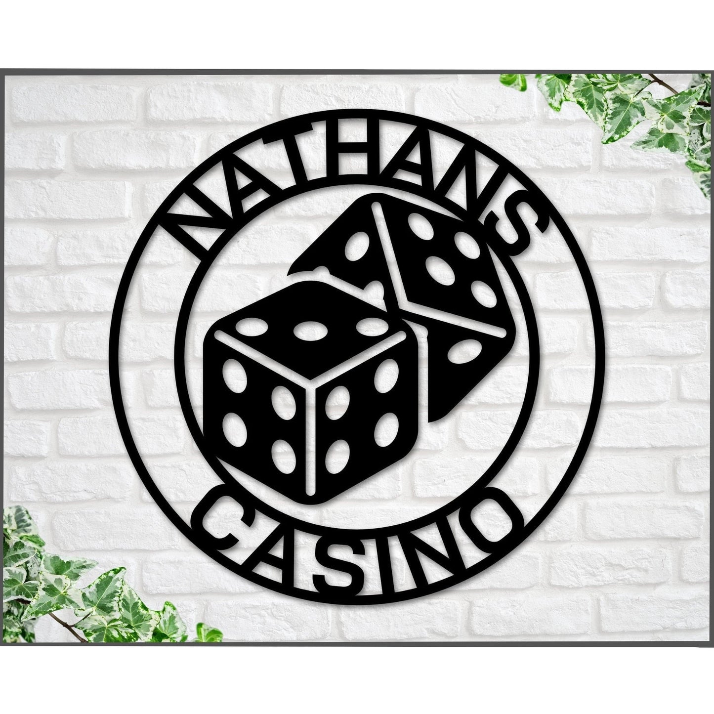 Casino Sign Gambling Sign Poker Sign Dice Sign Dice Metal Casino Sign Bar Sign Man Cave Sign Las Vegas Sign Game Room Sign