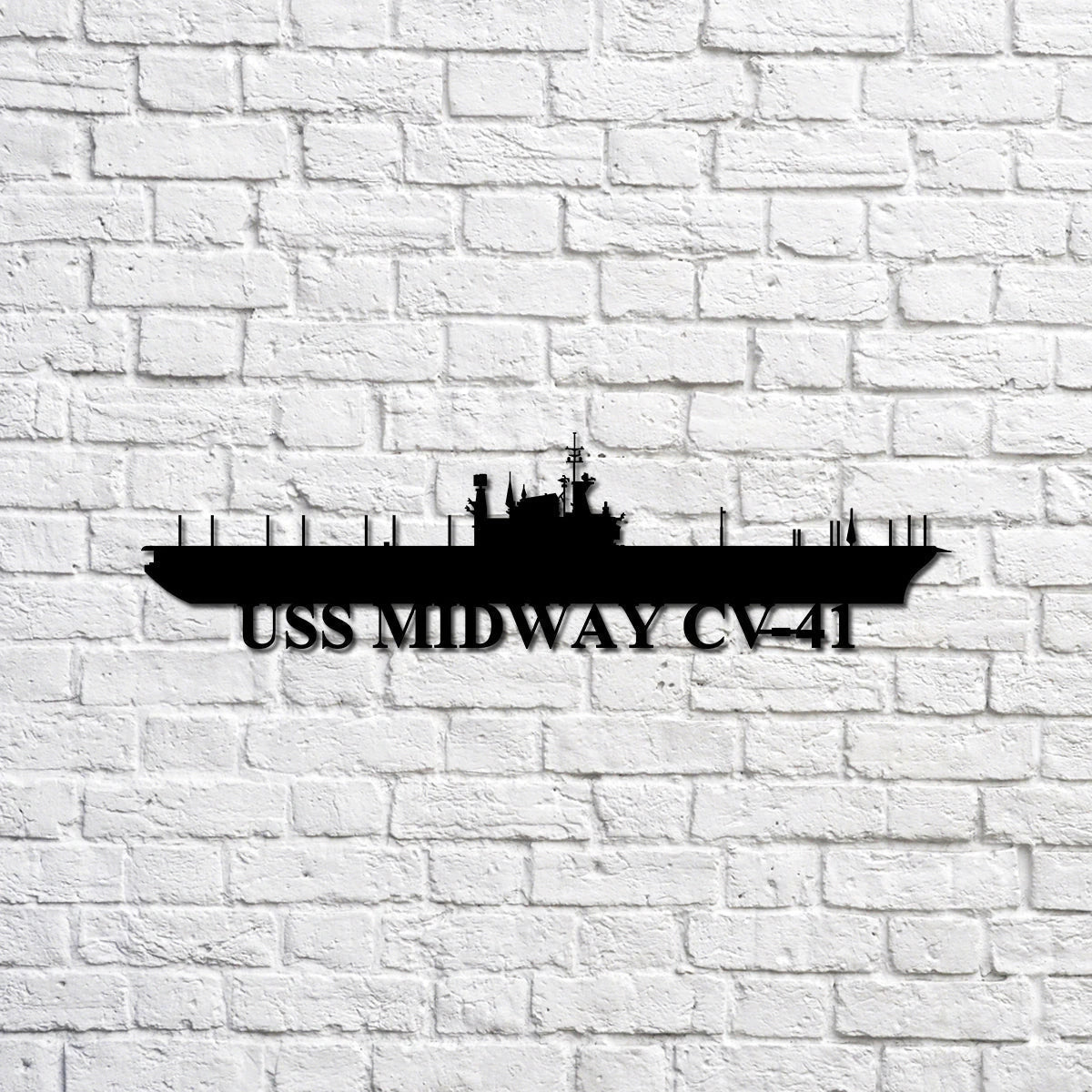 USS Midway CV41 carrier Navy Ship Metal Sign, Memory Wall Metal Sign Gift for Navy Veteran Laser Cut Metal Signs Custom Gift Ideas