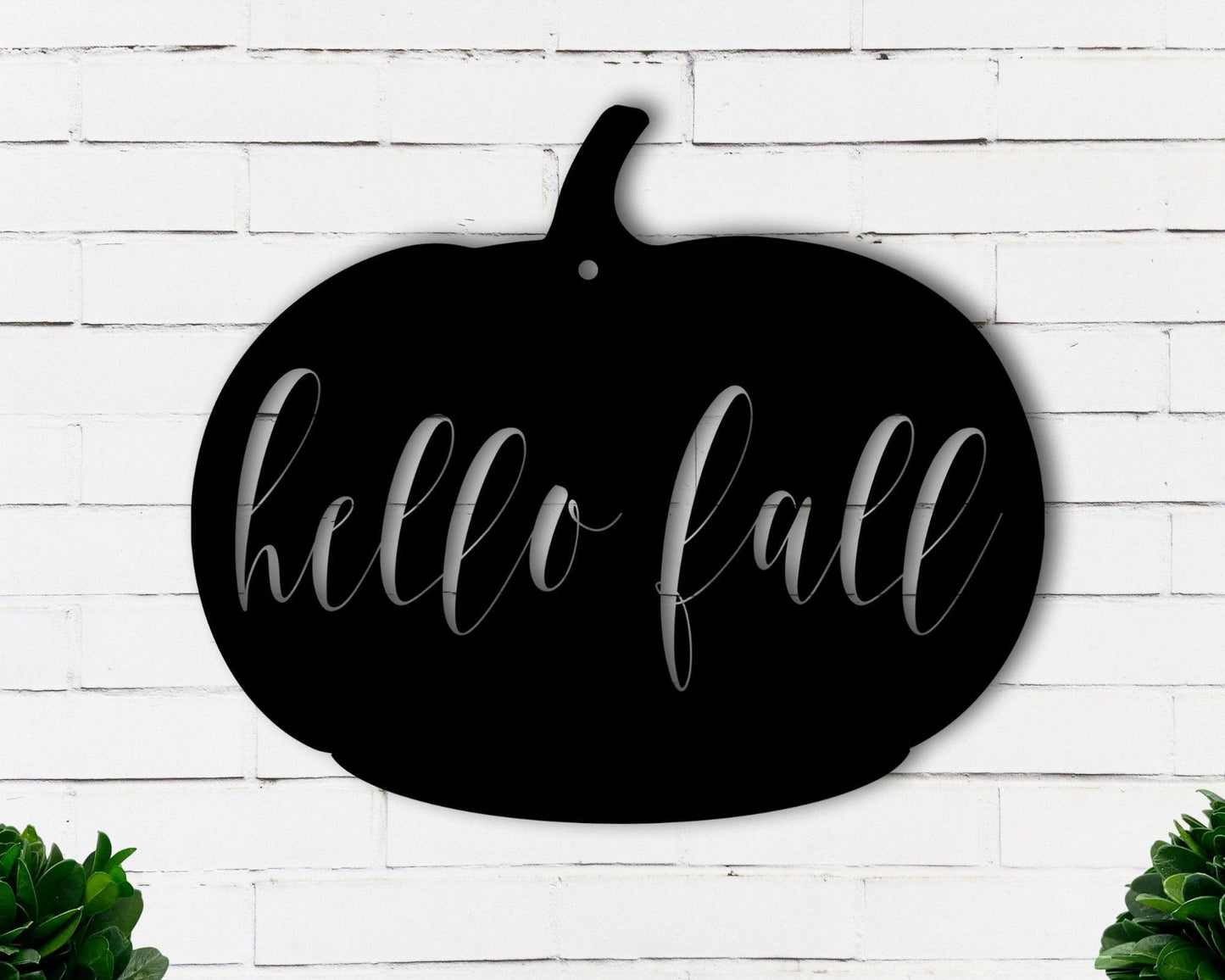 Hello Fall Pumpkin Sign Metal Pumpkin Sign Happy Fall Sign Fall Weather