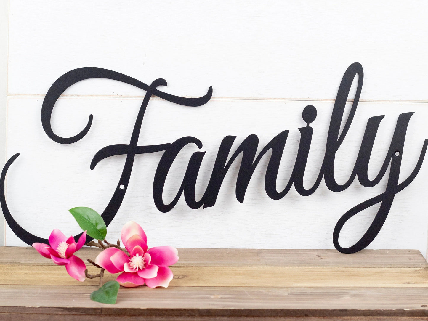 Family Sign Metal Sign Wall Hanging Family Script Metal Wall Decor Sign Housewarming Gift Steel Sign