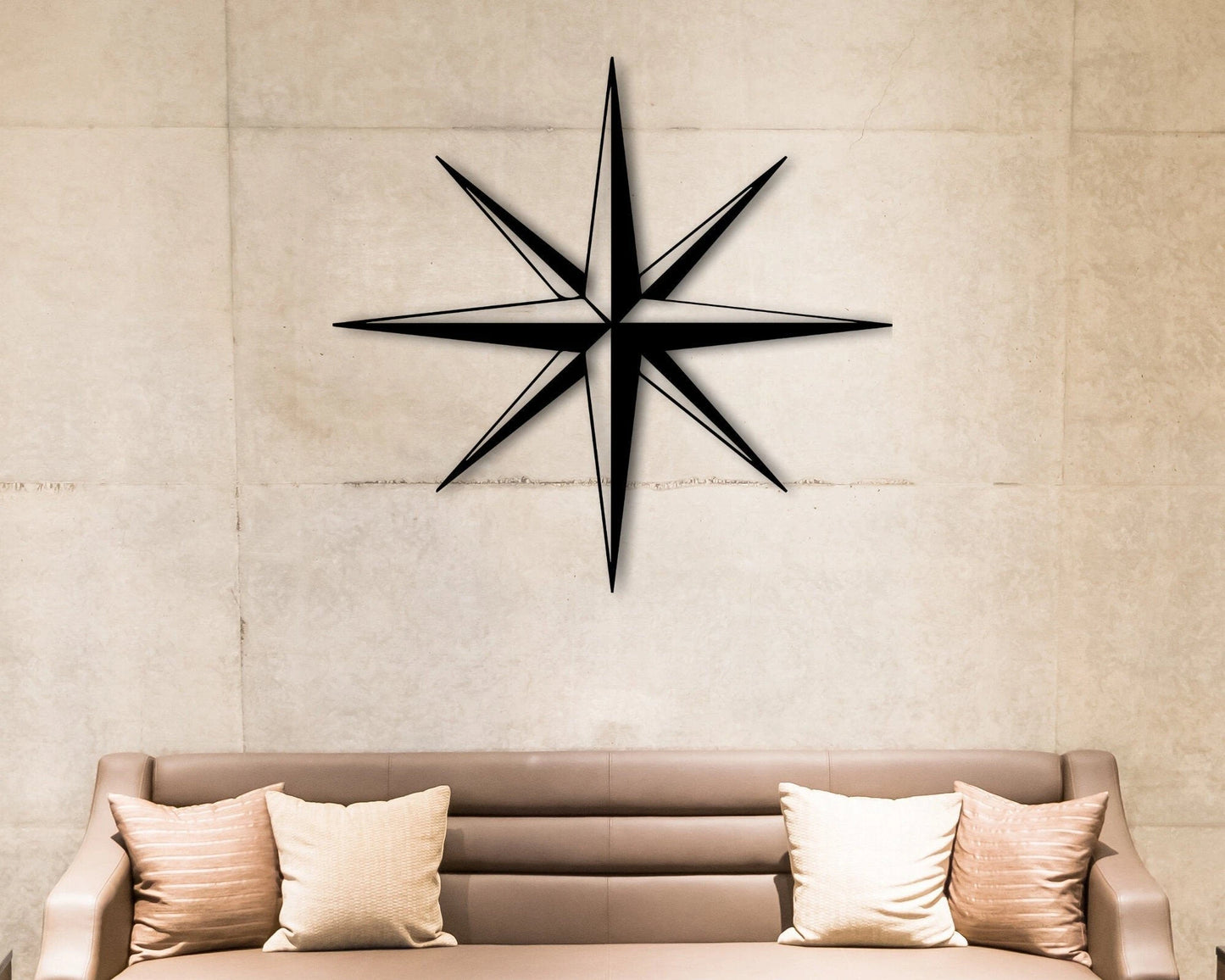 North Star Rose Shape Beautiful Metal North Star Custom Metal Stars Unique Gift Idea Wall Hanger Custom Metal Art Unique Metal Stars