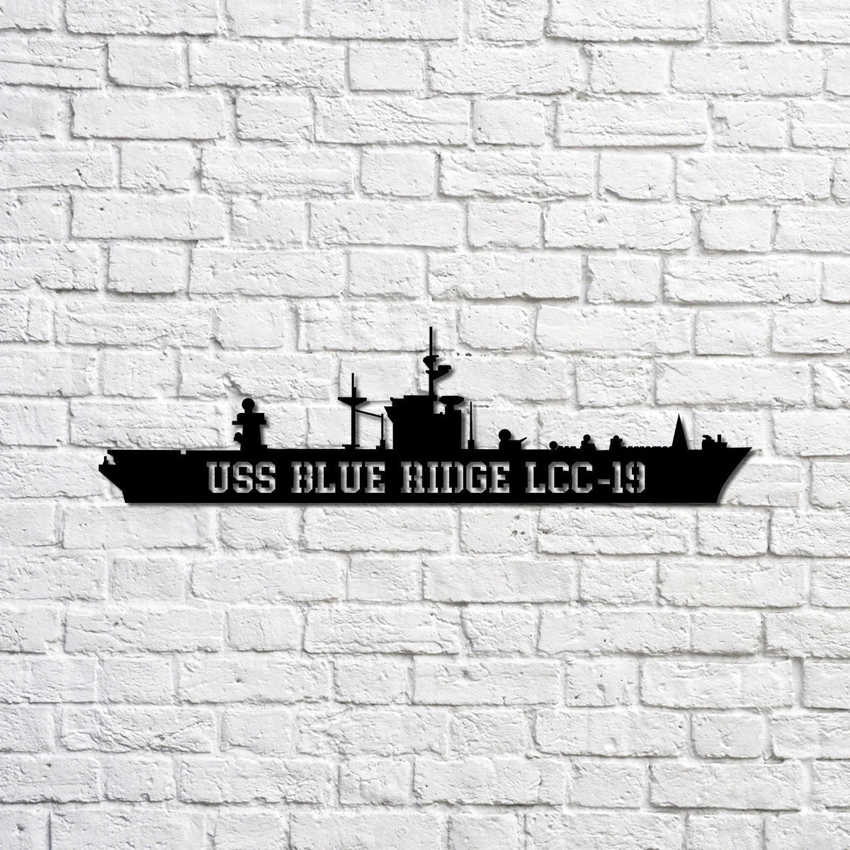 Uss Blue Ridge Lcc19 Navy Ship Metal Sign, Memory Wall Metal Sign Gift For Navy Veteran, Navy Ships Silhouette Metal Sign Laser Cut Metal Signs Custom Gift Ideas