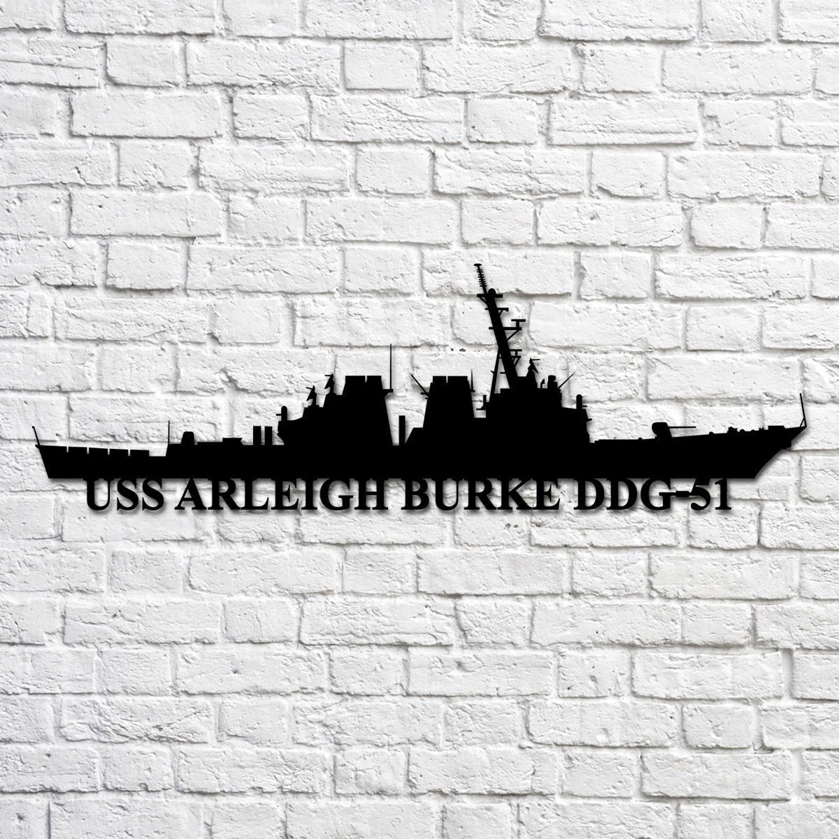 Uss Arleigh Burke Ddg51 Navy Ship Metal Art, Custom Us Navy Ship Cut Metal Sign, Gift For Navy Veteran, Navy Ships Silhouette Metal Art, Navy Home Decor Laser Cut Metal Signs Custom Gift Ideas