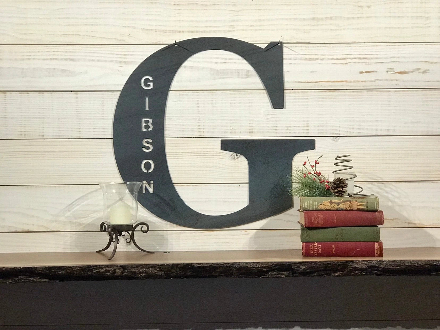 Rustic Last Name Sign Large Metal Letter Personalized Metal Sign 24 Inch Laser Cut Metal Signs Custom Gift Ideas