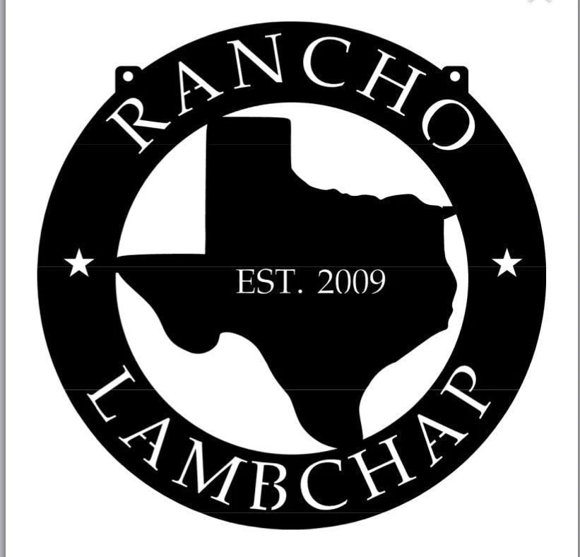 Metal Texas Sign With Texas And Custom Name Metal House Sign