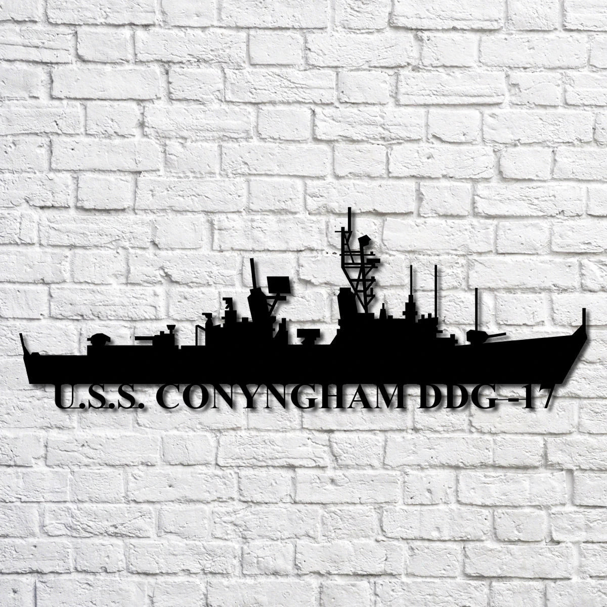 U.s.s. Conyngham Ddg 17 Navy Ship Metal Art, Gift For Navy Veteran, Navy Ships Silhouette Metal Art, Navy Home Decor Laser Cut Metal Signs Custom Gift Ideas