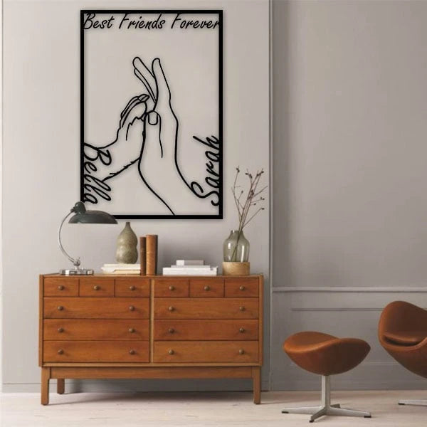 Best Friend Forever Dog Lovers Personalized Metal Wall Art Laser Cut Metal Signs Custom Gift Ideas