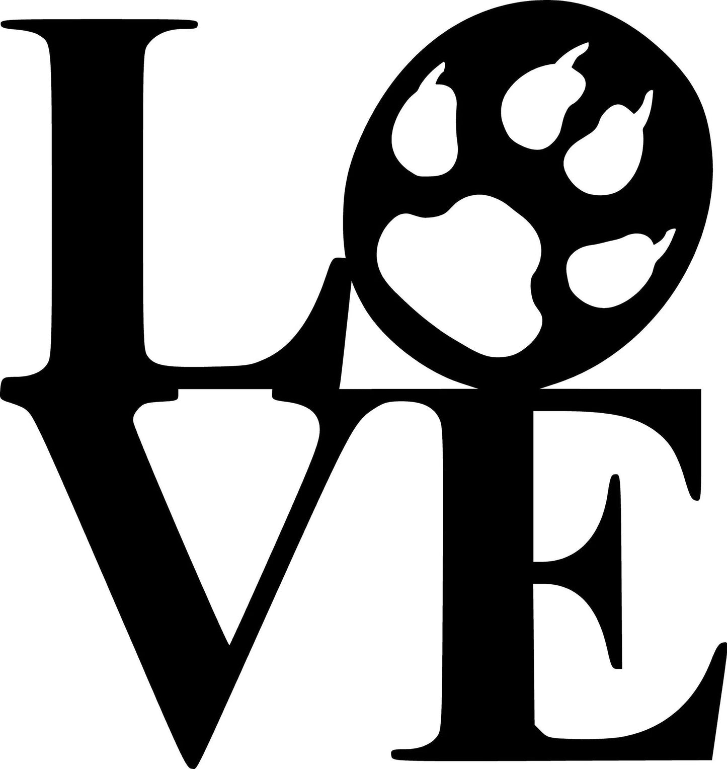 Dogs Cats Love Paw Print Animal Lover Pet Lover Metal Sign Stainless Steel Weatherproof Wall Decor Garage Art
