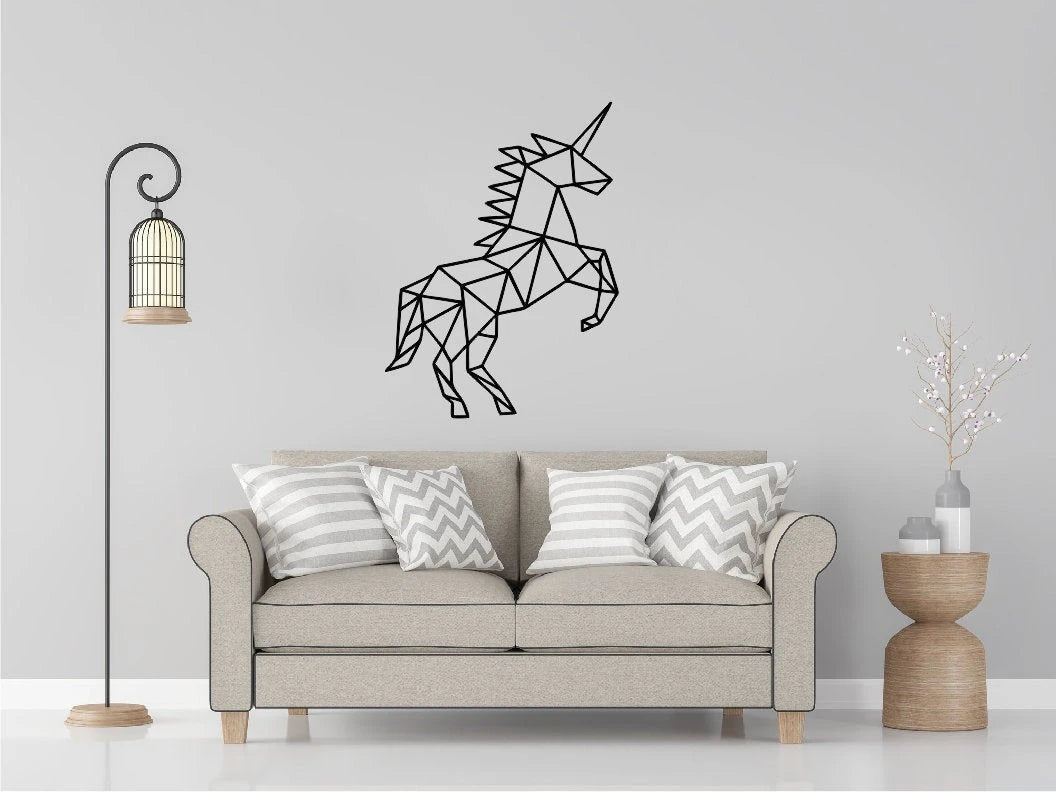 Unicorn Geometric Unicorn Wall Decor Metal Wall Decor