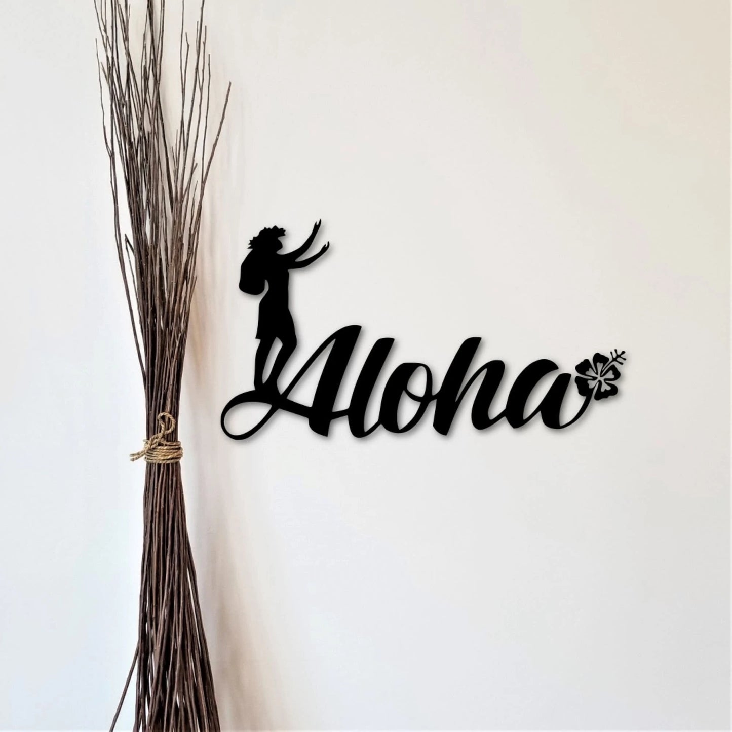 Aloha Sign Aloha Wall Sign With Hula Metal Signs Hawaiian Decor Beach House Decor Hawaii Signtropical Decor