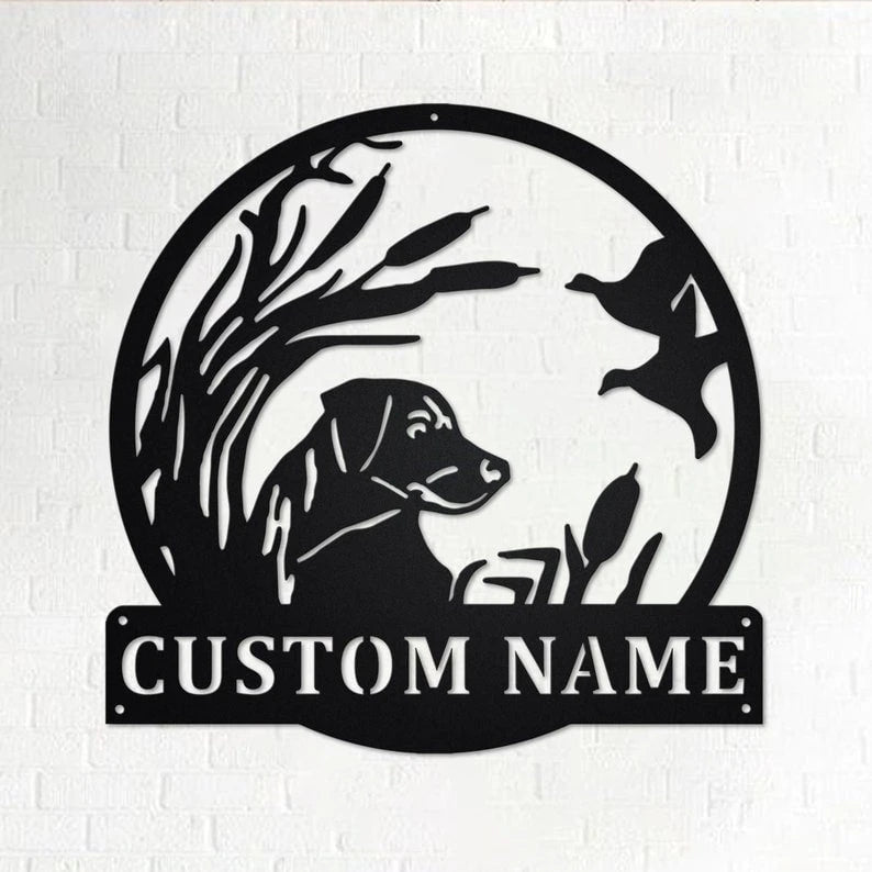 Custom Labrador Dog Hunting Personalized Dog Hunting Name Sign Decoration For RoomDog Hunting Custom Dog Hunting