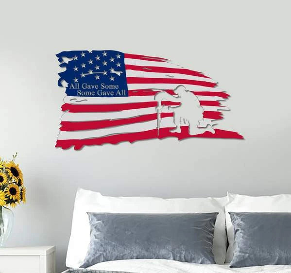 Veteran All Gave Some Some Gave All Independence Day Cut Metal Sign Cut Metal Sign