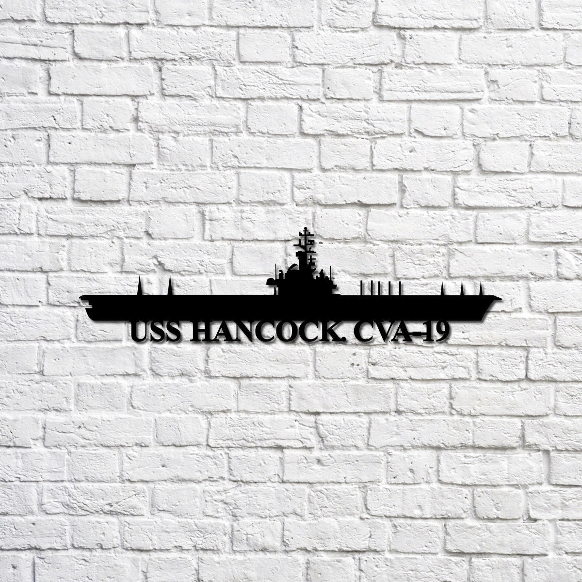 USS Hancock CVA19 Navy Ship Metal Sign, Memory Wall Metal Sign Gift for Navy Veteran Laser Cut Metal Signs Custom Gift Ideas