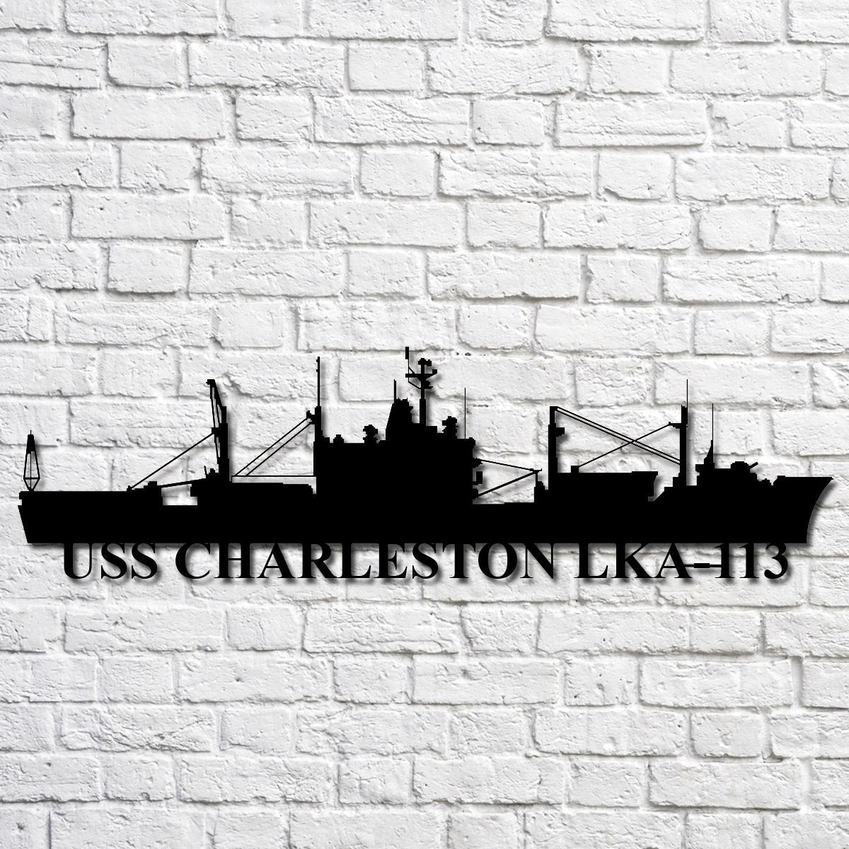 Uss Charleston Lka113 Navy Ship Metal Art, Custom Us Navy Ship Cut Metal Sign, Gift For Navy Veteran, Navy Ships Silhouette Metal Art, Navy Home Decor Laser Cut Metal Signs Custom Gift Ideas