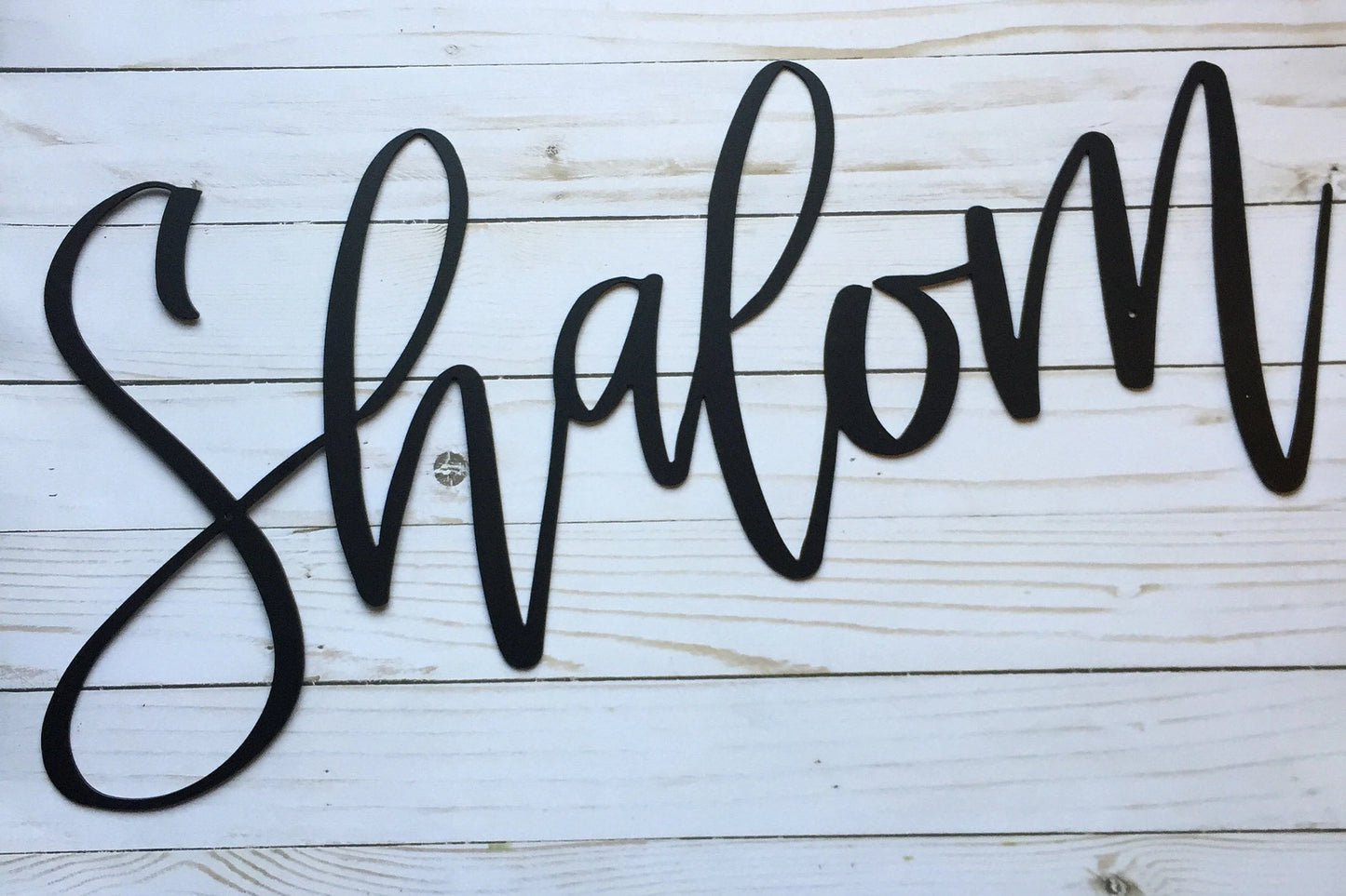 Shalom Metal Sign Housewarming Gift Metal Words Greeting Sign Shalom Sign