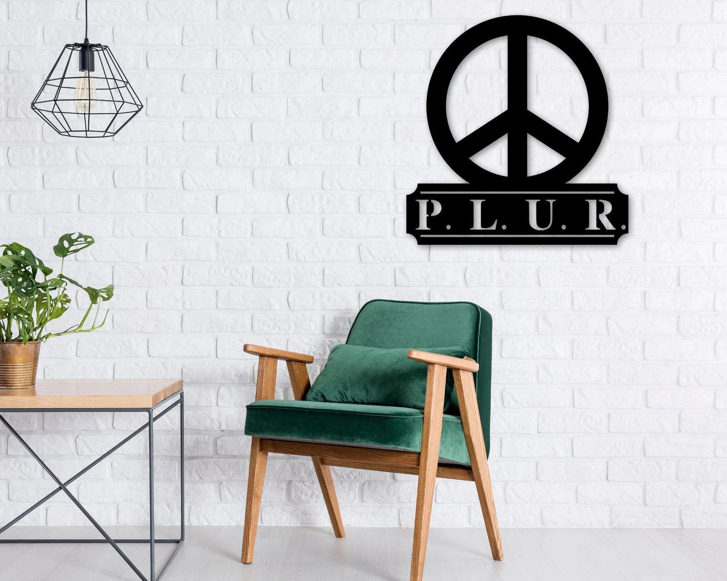 Peace Sign Plur Sign Metal Peace Sign Love Wall Decor Peace Symbol Wall Decor Boho Rustic Custom Sign P.l.u.r