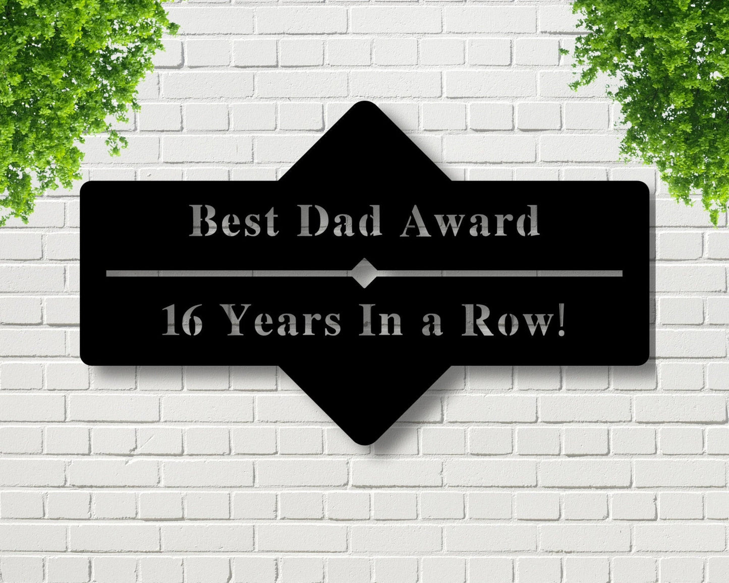 Custom Metal Sign Best Dad Sign Gifts For Him Father's Day Gift Metal Sign Custom Rustic Wall Best Dad Award Father's Day Gifts