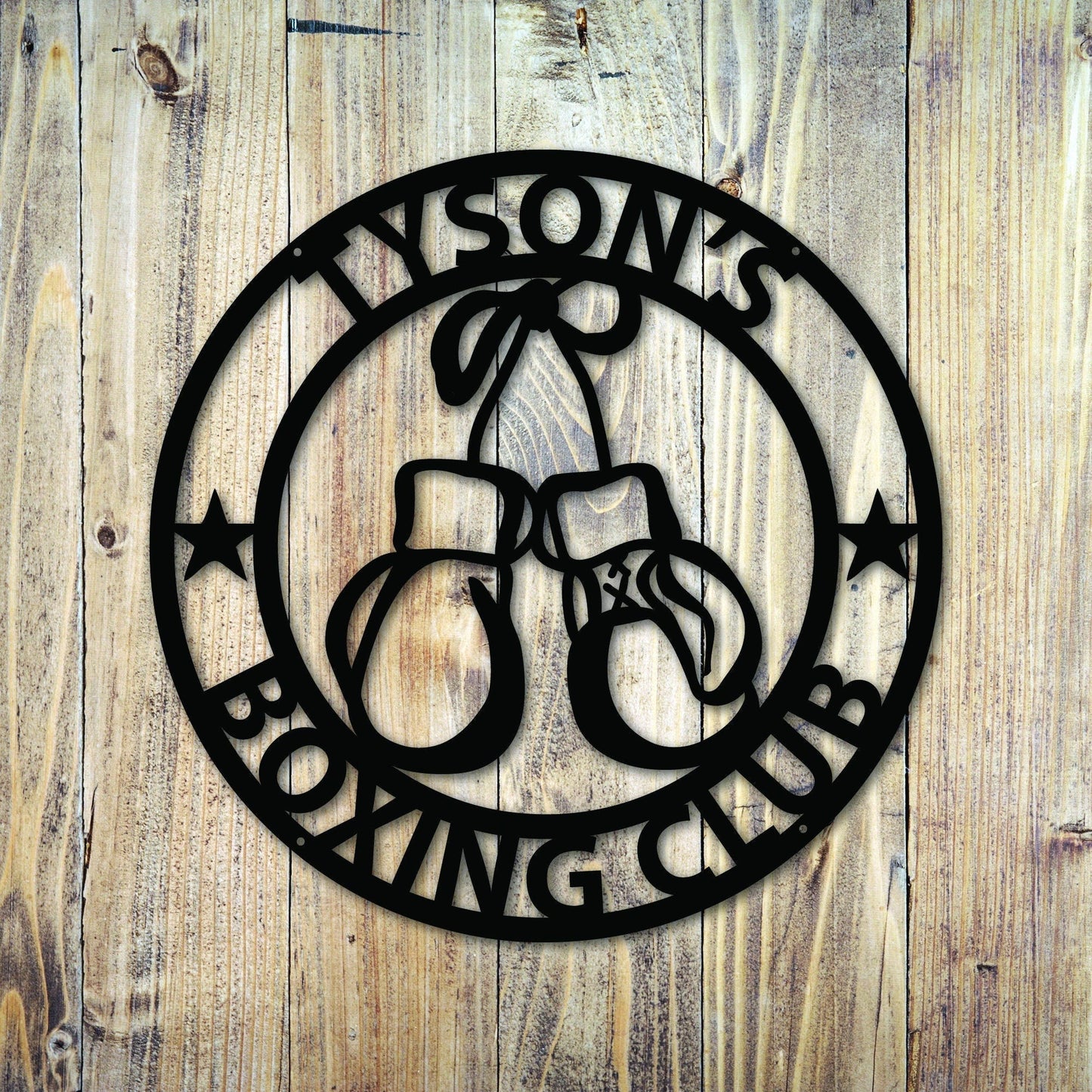 Laser Cut Boxing Gym Sign Metal Retro Boxing Sign Gym Sign Personalised Gym Sign