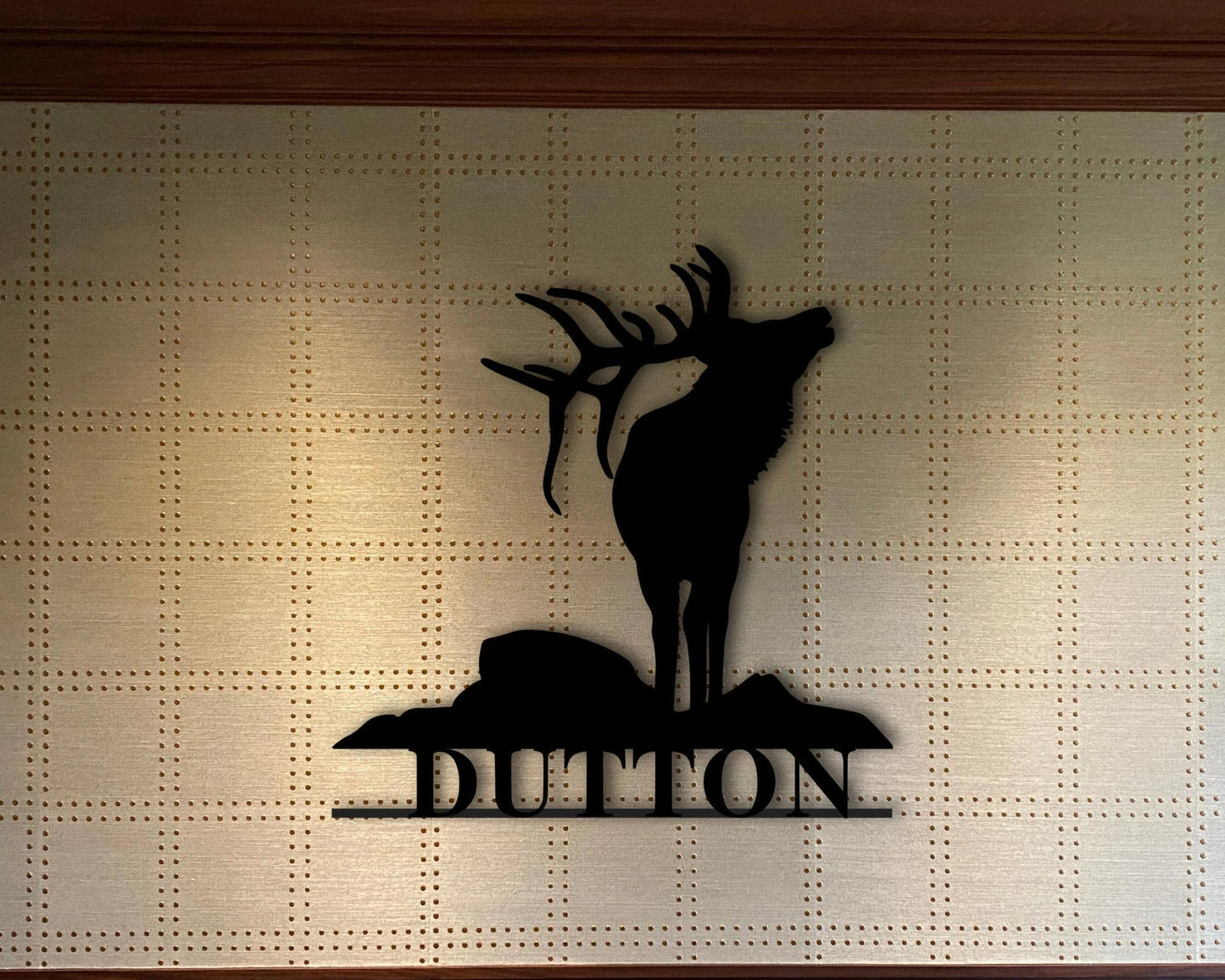 Custom Name Elk Metal Sign Elk Metal Wall Decor Family Name Metal Sign Last Name Sign Elk Hunter Gift Elk Porch Sign Elk Decor