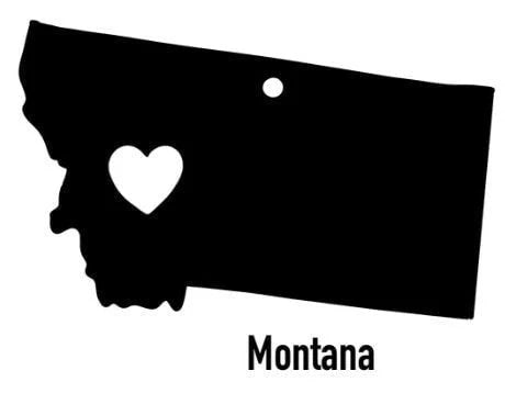 Montana State Ornament Cut Metal Sign Wall Decor Metal Sign Metal Art