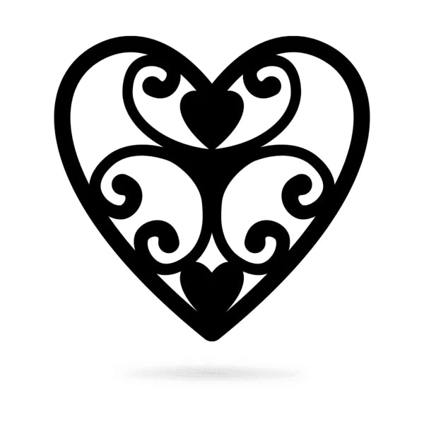 Elegant Heart Cut Metal Sign Metal House Sign