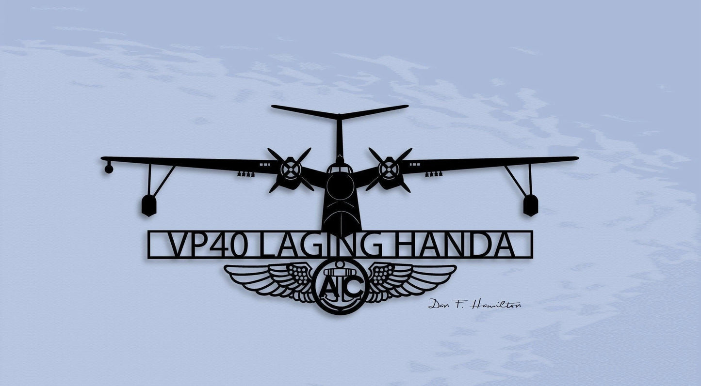 P5m Marlin Vp40 Laging Handa With Aircrew Wings Metal Sign Cut Metal Sign Wall Decor