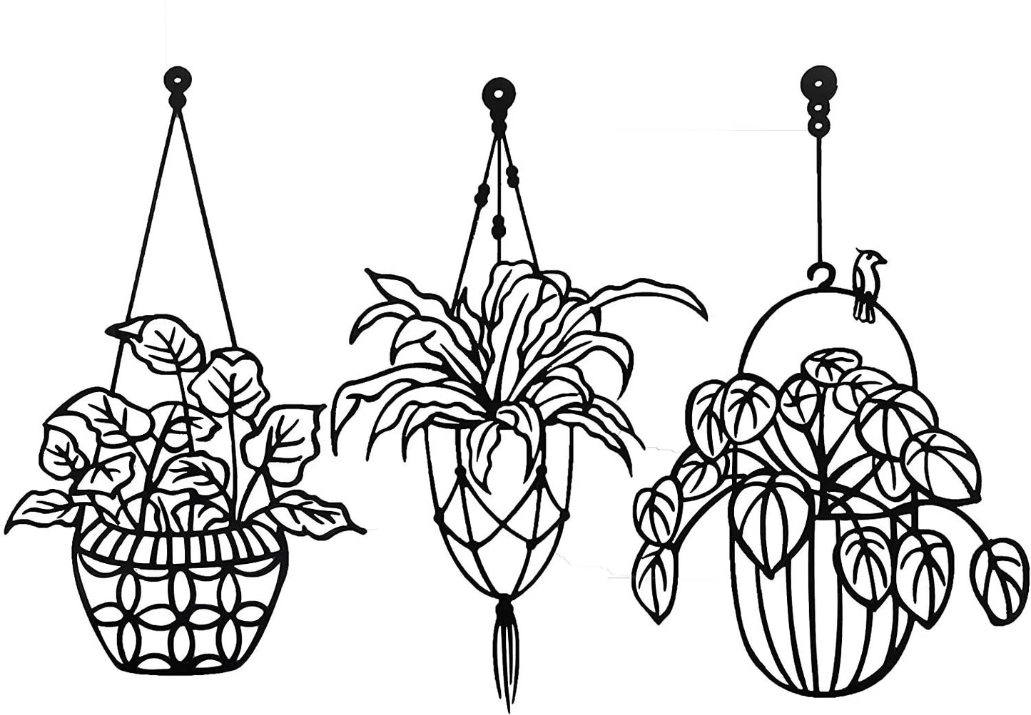 Black Metal Flowers Wall Decor ArtMetal Wall Decor for Living Room Bathroom BedroomKitchen Decor