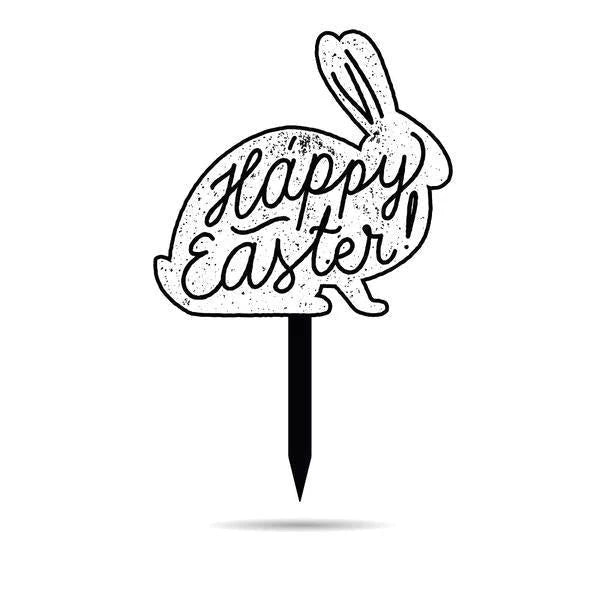 Bunny Yard Stake Cut Metal Sign Metal House Sign