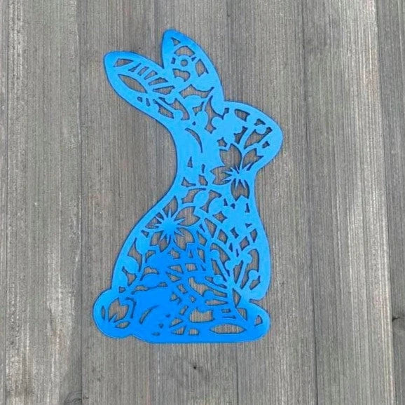 Easter Bunny Metal Sign Cutout Cut Metal Sign Wall Metal Art