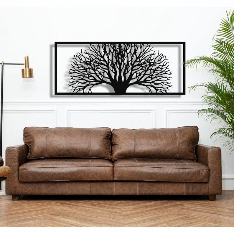 Metal Wall Decor Metal Tree Tree Of Life Decor Geometric Branch home Living Room Entryway Wall Hangings Housewarming Gift